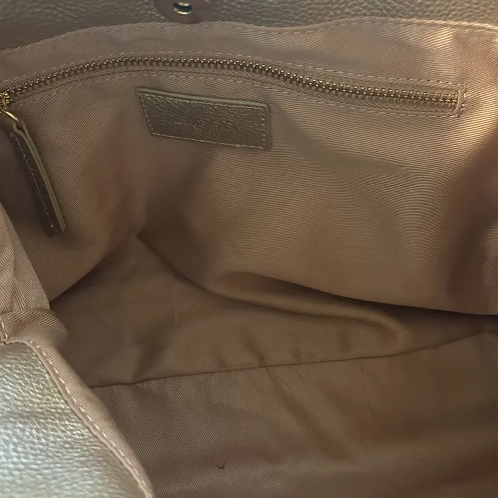 Laggo Genuine Leather Gold  Bella Hobo Bag / Excellent